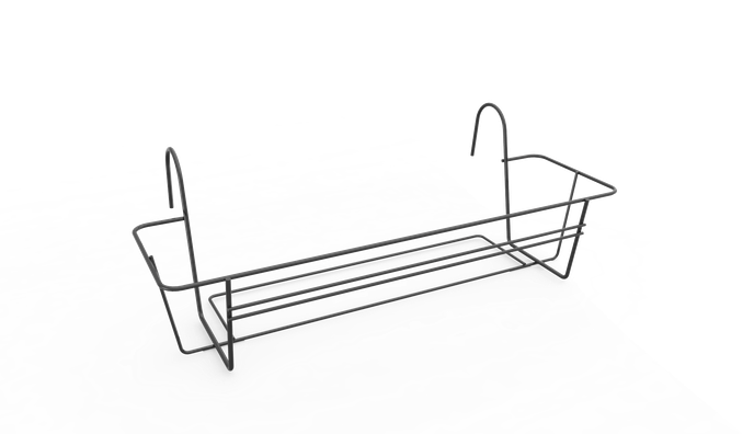 green basics support balconnière 40cm anthracite